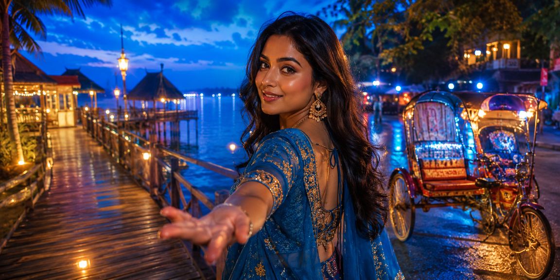ঢাকায় সমুদ্র সৈকতে একজন ব্যবহারকারী মোবাইলে rajpro247 ডিপোজিট বোনাস দেখছেন