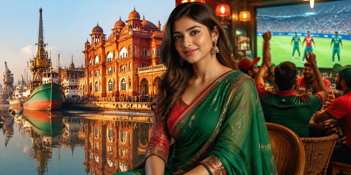 খুলনায় লাল-সবুজ পোশাকে ক্রিকেট বেটিং উপভোগ করছেন একজন বাংলাদেশি ব্যবহারকারী